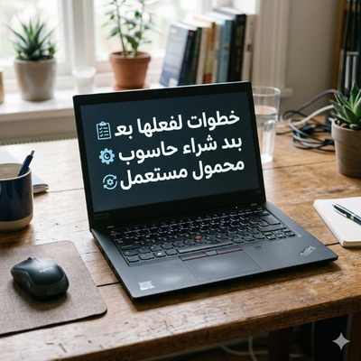 خطوات لفعلها بعد شراء حاسوب محمول مستعمل