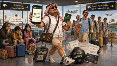 حكاية ( أنا خارج المملكة) !